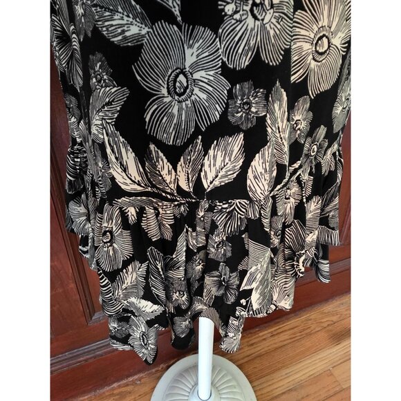 Tommy Hilfiger Womens Floral Sleeveless Ruffled Hem Dress Size 4 - Picture 2 of 8